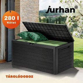 WOODEBOX tárolódoboz, 280l, 120x46x57cm, antracit Prosperplast