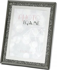Grafit Tükörképkeret 13x18cm Kövekkel Szürke-ezüst