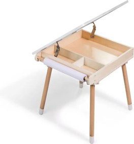 BUNNY gyermek növekvő szett, asztal és 2 szék, fehér/barna ELIS design