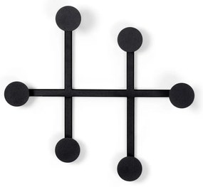 Fekete fém fali fogas Bottoni – Spinder Design