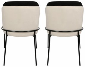 Dore Black and Cream étkezőszék szett, 2 db, 2 db
