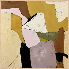 Kézzel festett keretezett vászon kép 101x101 cm Featured – Malerifabrikken