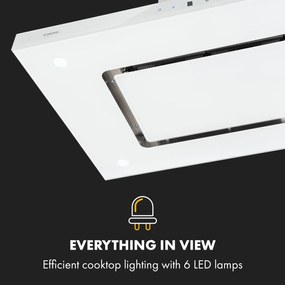Klarstein Valeria, sziget páraelszívó, 90 cm, 650 m³/ó elszívó teljesítmény, érintőképernyős, LED