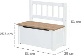 Fehér gyerek pad Woody – Roba