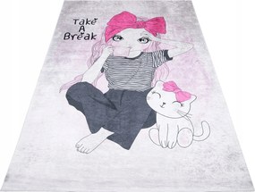 Színes Gyerekszőnyeg 120x170 Cica lány