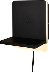 Matt fekete LED dimmelhető fali lámpa Fairfield – Trio