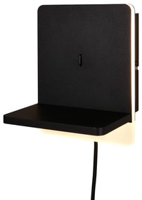 Matt fekete LED dimmelhető fali lámpa Fairfield – Trio