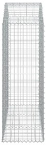 íves horganyzott vas gabion kosár 150x50x140/160 cm