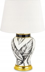 Asztali lámpa glamour kerámia dekoráció lámpaernyővel levelek 67 cm