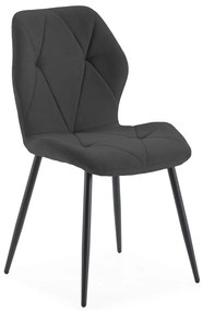 Fekete étkezőszék szett 4 db-os Luna – Marckeric