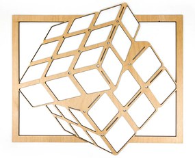 Vidám Fal |  Fából készült fali dekoráció Rubik-kocka