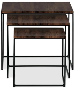 Dohányzóasztal 60×60 cm, MDF, Dió. AF-3008 WAL