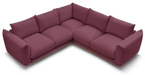 Borvörös sarokkanapé Ernest – Bobochic Paris