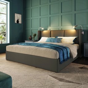 Kárpitozott franciaágy Usb Pu töltéssel 140x200cm