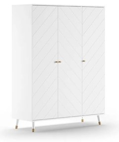 Fehér gyerek ruhásszekrény 150x200 cm BILLY – Vipack
