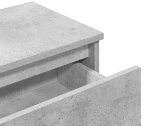 2 db betonszürke szerelt fa éjjeliszekrény 40 x 30 x 39 cm