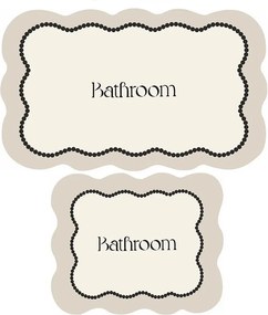 Krémszínű fürdőszobai kilépő szett 2 db-os 60x100 cm Bounde – Foutastic