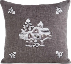 Karácsonyi díszpárnahuzat ajándék párnahuzat 246 45X45 cm házikó