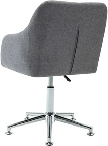 vidaXL világosszürke szövetborítású forgó irodaszék