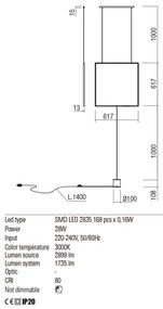 Redo 01-2134 - SLICK LED állólámpa 28W 230V fekete
