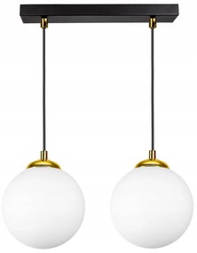 Glimex opál üveg gömb / golyó függőlámpa 2xE27 LISZ (GLIS0002)