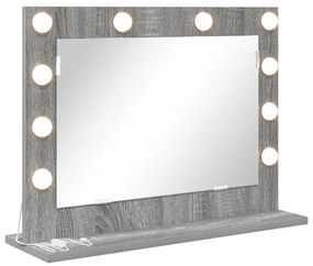 pipere tükör Szürke Sonoma MDF, Üveg 60 x 45 x 18 cm Pipere tükör