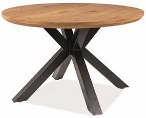 Ritmo étkezőasztal, átmérő 120 cm, tölgy / fekete