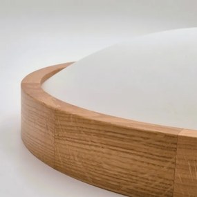 Brilagi-LED RGBW dimmelhető mennyezeti lámpa CARVALHO SLIM 1xE27/15W/230V Wi-Fi, tölgy, Ø 27 cm