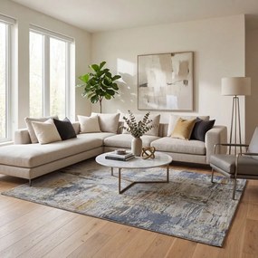 Kék-bézs szőnyeg 134x200 cm Springs – Universal