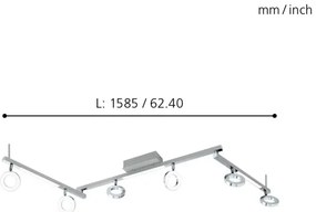 Eglo 96183 - CARDILLIO 1 spotlámpa 6xLED/3,2W + 3xLED/3,3W/230V