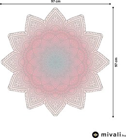 Falmatricák - Mandala rózsaszín