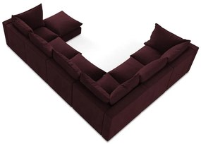 Borvörös sarokkanapé (bal oldali-U alakú) Manao – Makamii