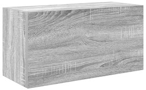 szürke sonoma szerelt fa fali fürdőszobaszekrény 60x25x30 cm