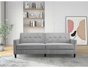 Világosszürke kordbársony kinyitható kanapé 82 cm Hartford – Støraa