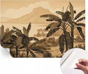 Öntapadós tapéta Fali furnér 3D hatás Trópusi panoráma 152x104