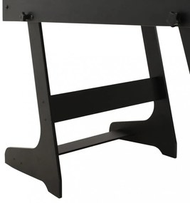 fekete összecsukható csocsóasztal 121 x 61 x 80 cm