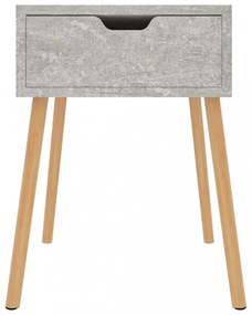 betonszürke szerelt fa éjjeliszekrény 40 x 40 x 56 cm