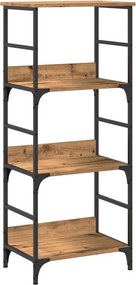 vidaXL kézműves tölgy színű szerelt fa könyvszekrény 50x33x117,5 cm