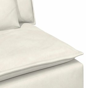 krém moduláris kanapé karfás végmodul párnákkal 100 cm