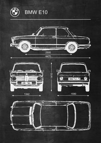 Poszter Bmw E10 Retro Patent Poster