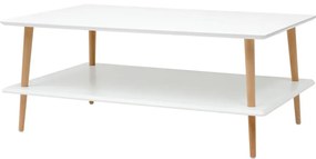 KORO fehér dohányzóasztal alsó polccal - Ragaba