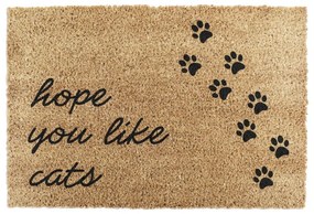 Kókuszrost lábtörlő 40x60 cm Hope You Like Cats – Artsy Doormats