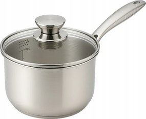 Acél Serpenyő Fedővel A Konyhai Lecsepegtetéshez 1,8 L