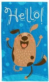 Kutyás Hello kéztörlő arctörlő, törölköző 30x50 cm
