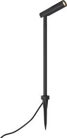 Modern kerti spotlámpa 12V fekete 10cm LED-del IP65 - Voltaire Lino