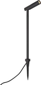 Modern leszúrható spotlámpa 12V fekete 10 cm LED-del IP65 - Voltaire Lino