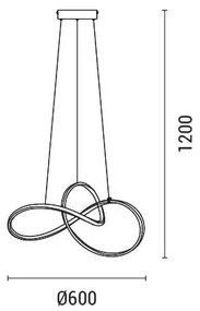LED Csillár zsinóron LED/30W/230V 3000K
