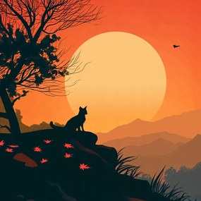 Poszter 40x40cm Macskahegy