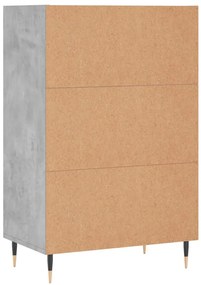 betonszürke szerelt fa magasszekrény 57 x 35 x 90 cm