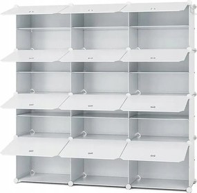 Hogler 3869 Variálható polcrendszer 12 modulos, 124 x 124 x 32 cm, fehér